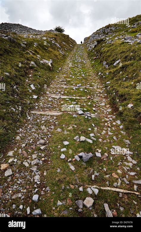 Steep incline of dismantled tramway at Penwyllt in the Swansea valley Stock Photo: 62007546 - Alamy