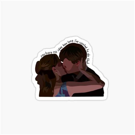 "Jim & Pam first kiss" Sticker for Sale by meganervin | Redbubble