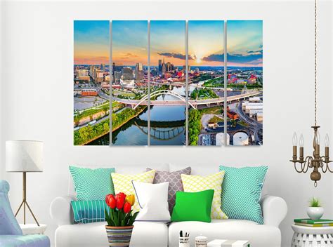 Nashville Skyline Canvas Wall Art Nashville Canvas Art - Etsy