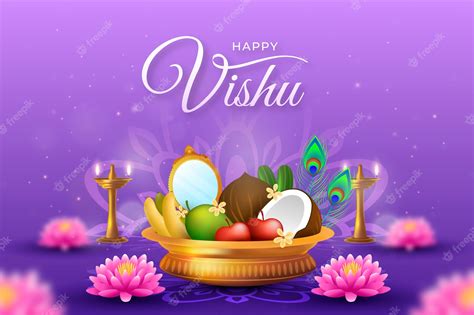 Premium Vector | Realistic illustration for hindu vishu festival ...