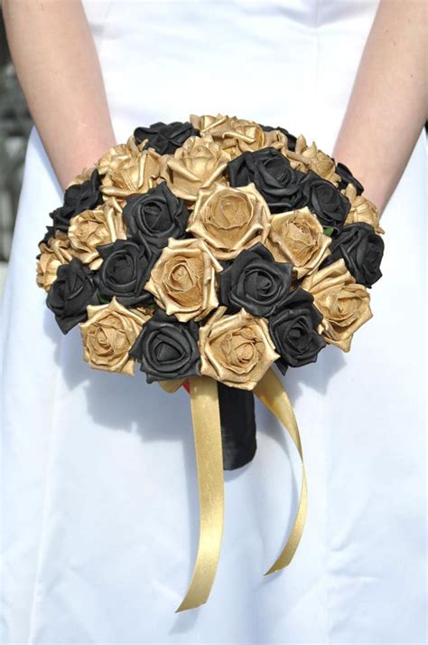 Flowers For Black And Gold Wedding