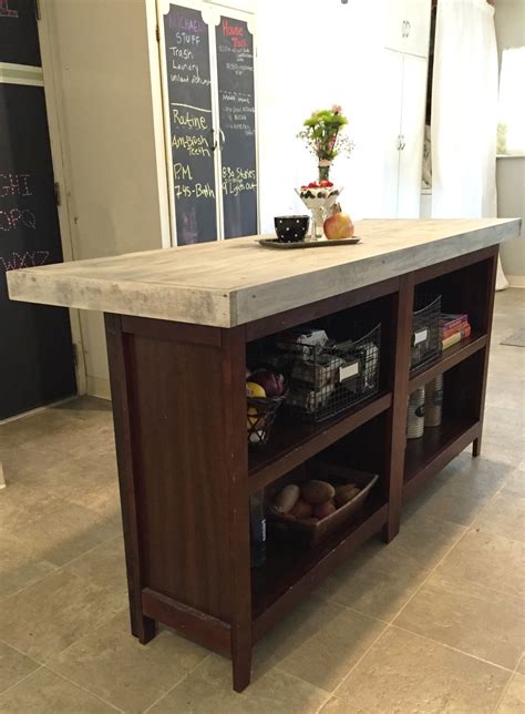 DIY Kitchen Island from Bookcases - JLM Designs