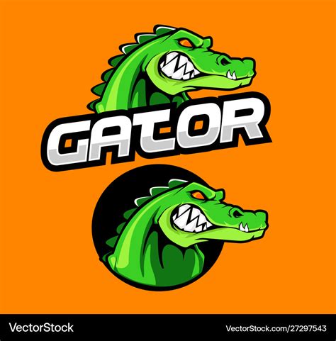 Gator mascot logo Royalty Free Vector Image - VectorStock