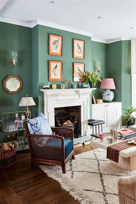 Real home: a stylish transformation of a late-Victorian terrace | Green walls living room, Green ...