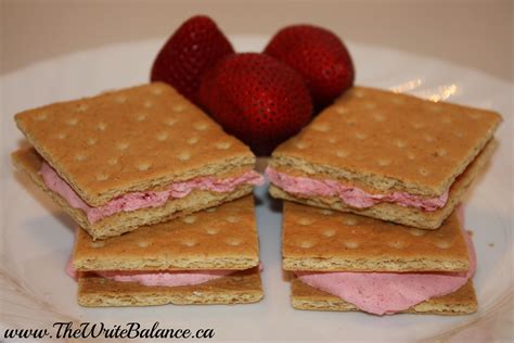 Strawberry 'Ice Cream' Sandwiches - The Write Balance