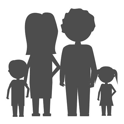 Family Icon In Flat Style Isolated Parents And Children Symbol Vector Illustration Stock ...