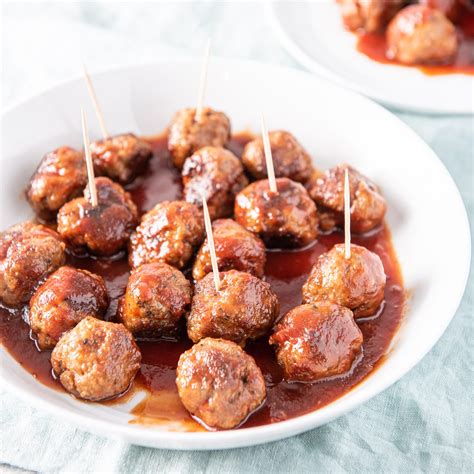 Bourbon Meatballs Appetizer | Dishes Delish