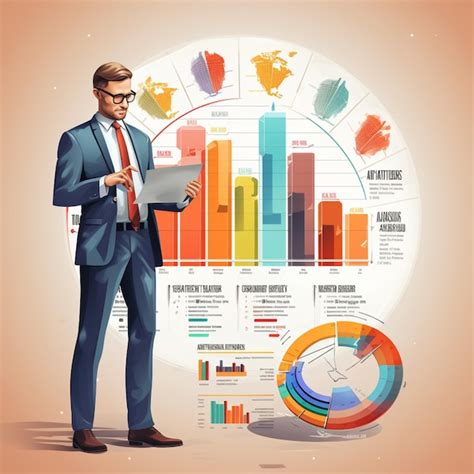 Premium AI Image | Business Infographic Analysis of Graph Illustration