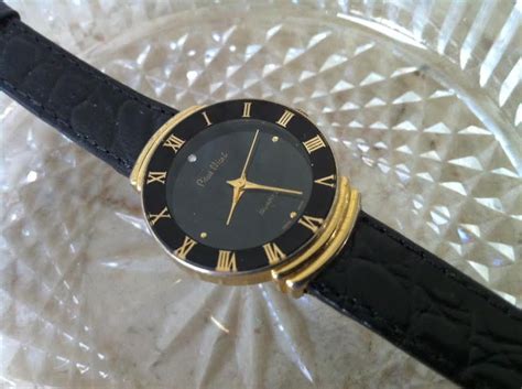 Vintage Black & Gold Watch Pierre Nicol Women's by delovelyness