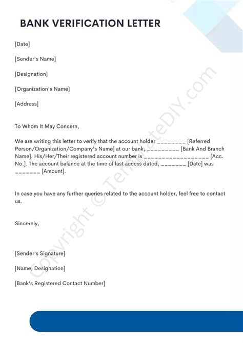 Bank Verification Letter Sample Template in Pdf and Word | Lettering, Letter sample, Words