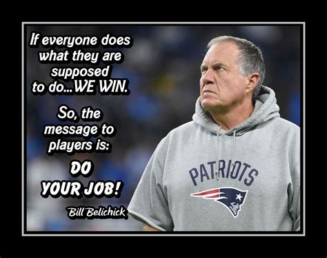 Inspirational Bill Belichick "Do Your Job" Quote Poster Football Coach ...