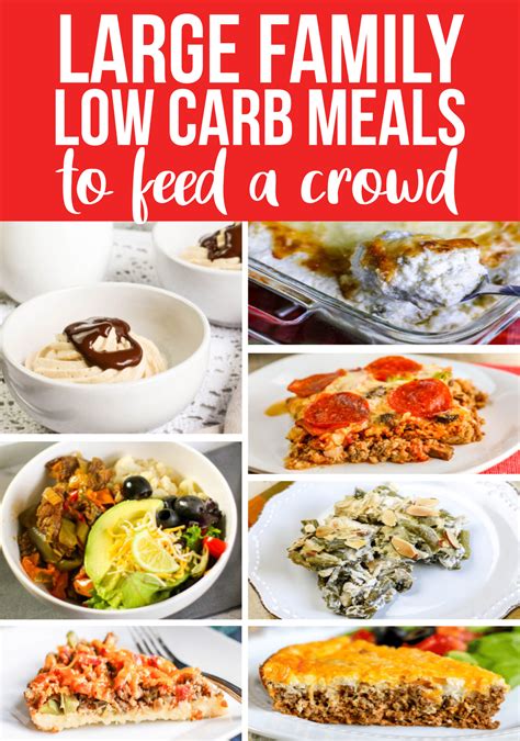 Large Family Low Carb Meals to Feed a Crowd - Large Family Table