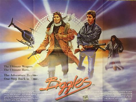 Biggles 1986 film poster, starring Neil Dickson, Alex Hyde-White and ...