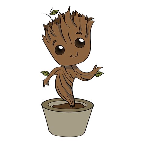 How to Draw Baby Groot - Smith Vased1997