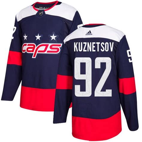 Men's Adidas Washington Capitals Evgeny Kuznetsov Navy Blue 2018 Stadium Series Jersey - Authentic