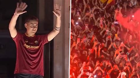 Watch: Dybala welcomed to Roma by 8000 fans in spine-tingling scenes at ...