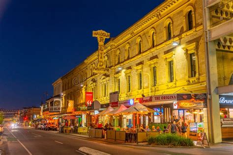 ADELAIDE, AUSTRALIA, JANUARY 6, 2020: Nightlife at Street of Adelaide, Australia Editorial Image ...