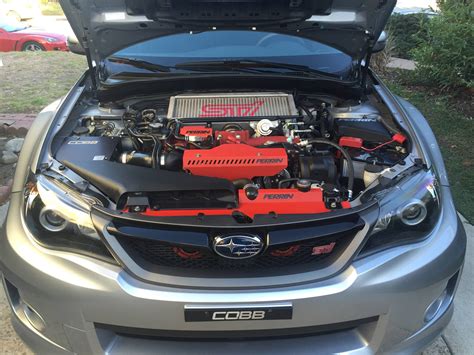 Cleaned up my STi engine bay. Lookin shiny! : r/subaru