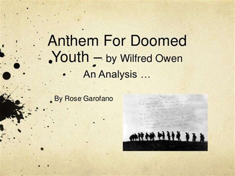 Anthem for Doomed Youth analysis