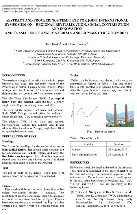 Guideline of Abstract