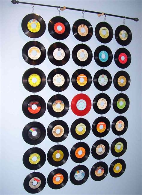 Room divider | Vinyl record crafts, Record crafts, Record decor