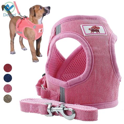Deago No Pull Dog Pet Harness With Leash Reflective Soft No Choke Easy Control for Small Dog Cat ...