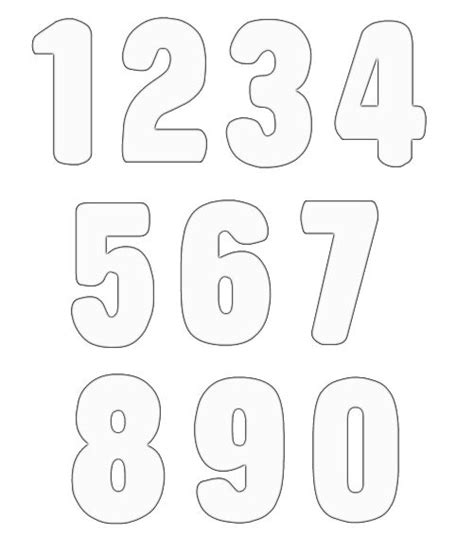 black and white numbers clipart - Clipground