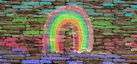 Creative Background Of Rainbow Graffiti Wall, Creative, Cartoon Wall ...