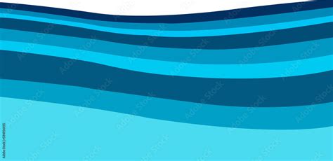 Blue ocean wave abstract background. Blue ocean wave illustration. Stock Illustration | Adobe Stock