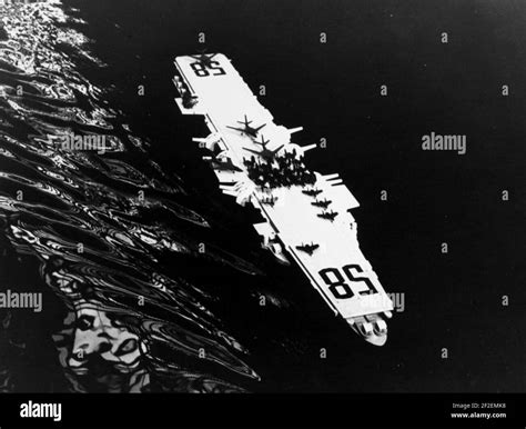 Preliminary design model of USS United States (CVA-58) undergoing ...