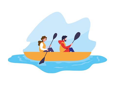 Canoe Clipart Vectores