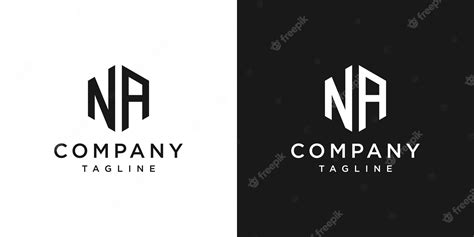 Premium Vector | Creative initial na monogram logo design icon template white and black background