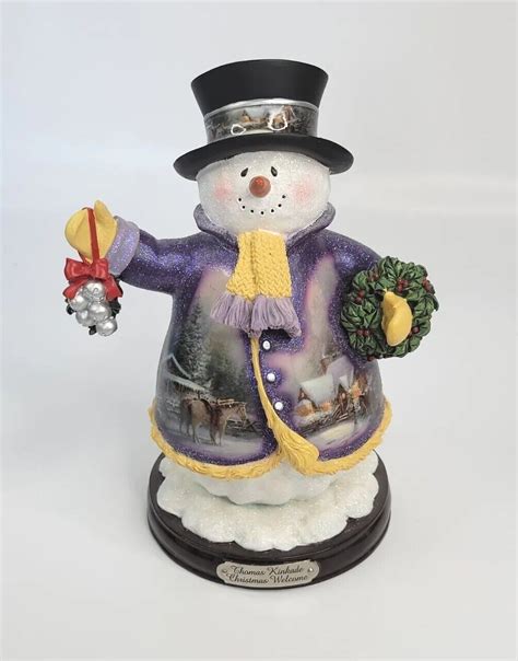 Thomas Kinkade Winter Wonderland Heirloom Classics Snowman CHRISTMAS ...