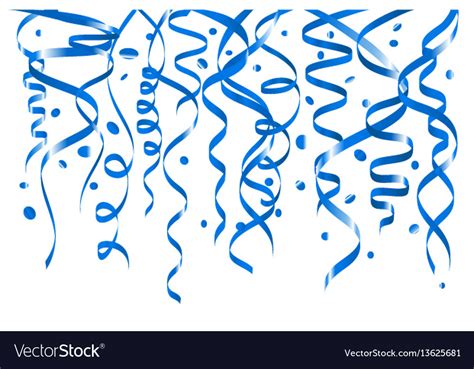 Blue confetti background seamless horizontal Vector Image