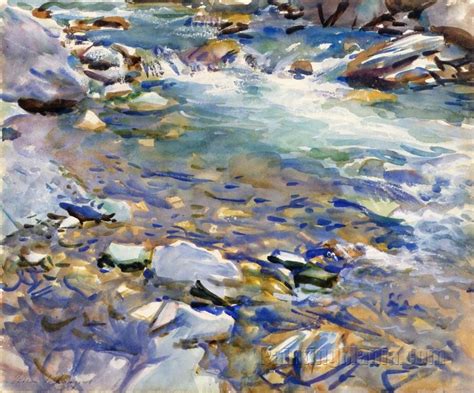 Mountain Stream 1907 by John Singer Sargent Watercolor Landscape Paintings, Landscape Art ...