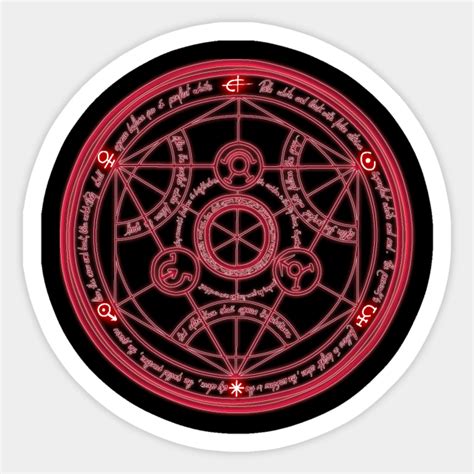 Fullmetal Alchemist - Human Transmutation Circle - Fullmetalalchemist - Sticker | TeePublic