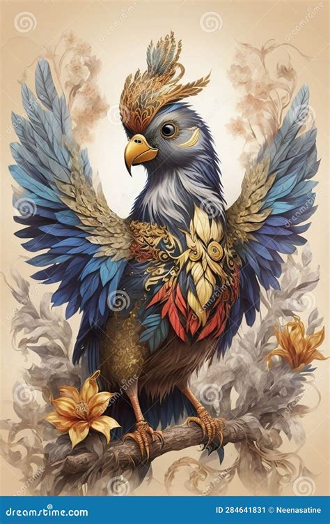 Enchanting Healing Bird of Folklore: Ibong Adarna Stock Illustration - Illustration of sketch ...