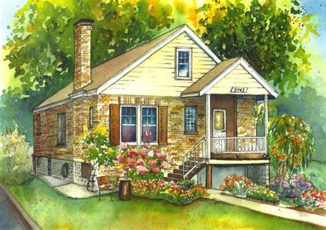 Watercolor House Painting of Your Home Custom Art