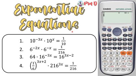 Solving Exponential Equations | Calculator Techniques | General Mathematics | Grade 11 - YouTube