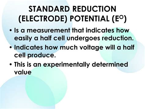 PPT - STANDARD REDUCTION POTENTIAL PowerPoint Presentation, free ...