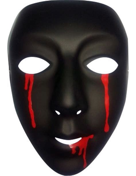 Masque noir avec larmes de sang femme Halloween : Deguise-toi, achat de ...