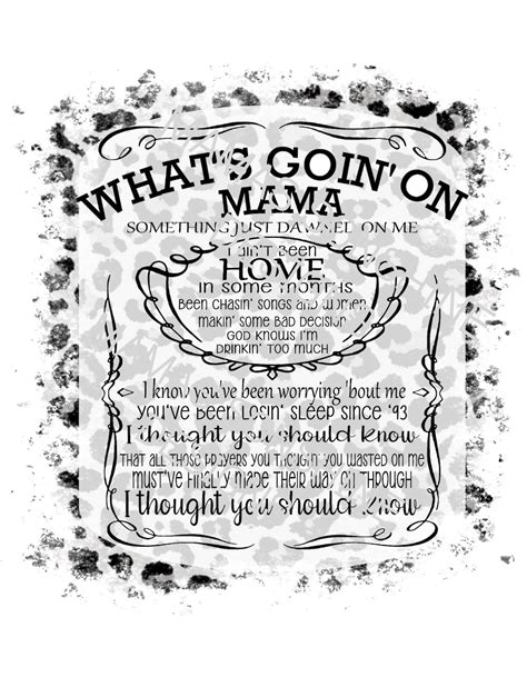 Morgan Wallen, Thought You Should Know Lyrics Design, Leopard, PNG File ...