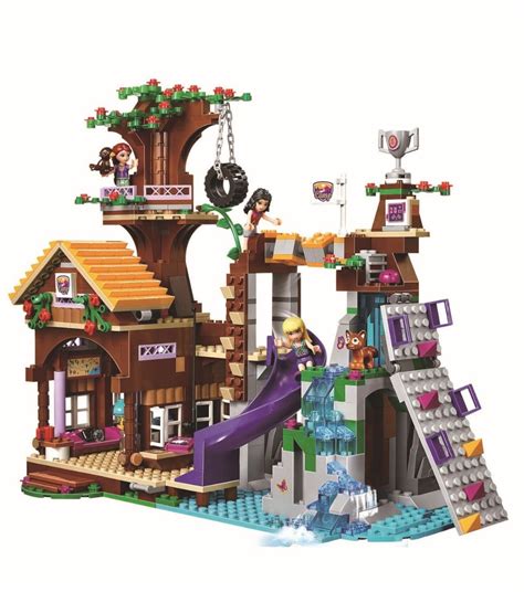 mylb 739Pcs Friends Adventure Camp Tree House tire swing Model Building Minis Blocks Girl Toys ...