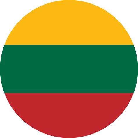 Lithuania flag round shape PNG 22111824 PNG