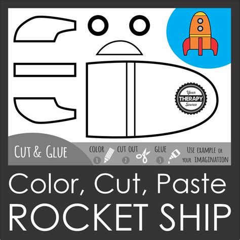 Printable Cut Out Rocket Template - FREE Printable - Your Therapy Source