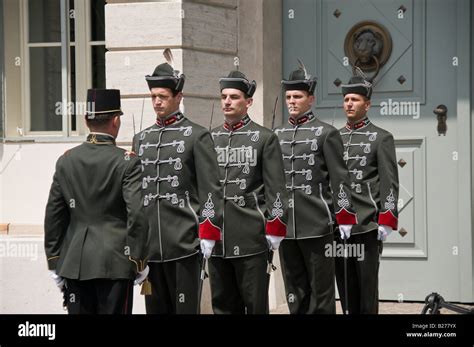 Hungarian Soldiers in Ceremonial uniform Stock Photo, Royalty Free ...