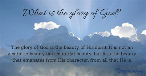 Glory Meaning In The Bible - CHURCHGISTS.COM