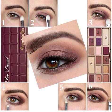 Too Faced Chocolate Bar palette Make up, how to, pictorial, tutorial | Makeup tutorial eyeshadow ...