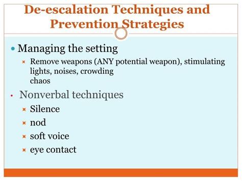 PPT - Therapeutic Crisis Intervention : De- Escalation Techniques ...