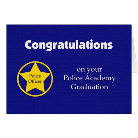 Police Academy Graduation Card -- Congratulations | Zazzle